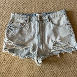 Zara high waist denim shorts